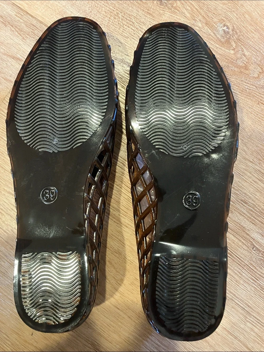 Brown Woven Jelly Flats - Women's Slip-On Loafers